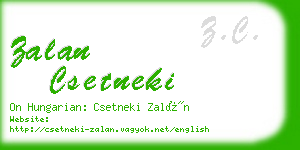 zalan csetneki business card